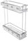 GTV Pull Out Soft Close Wire Storage Basket for Kitchen Unit in various sizes (Cabinet size: 150mm, Silver)