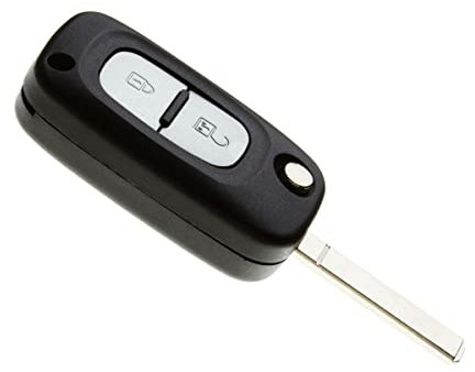 Jongo® Coque Clé Télécommande Compatible avec Renault Clio 3, Kangoo 2, Twingo 2, Wind, Master 3 | Boîtier Plip 2 Boutons Lame VA2