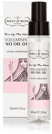 Percy & Reed Turn Up the Volume Volumising No Oil Oil - Lightweight Formula, Instant Hydration - Smoothing & Protecting. Adds Volume & Shine. Free From Sulphates & Parabens. Vegan Friendly - 60ml