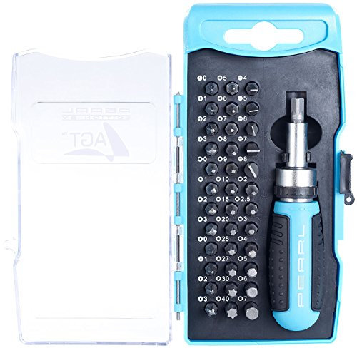 AGT Schraubendreher Set: 38-teiliges Werkzeug-Bit-Set mit Ratsche (PEARL Edition) (Torx Bit, Bit-Satz, Schraubenzieher)