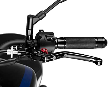 Puig 210NR Black Foldable Clutch Lever with Red Selector