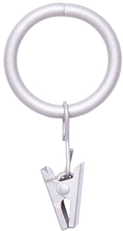 Kenney Real Home Window Curtain Clip Rings, Set of 14, Pewter