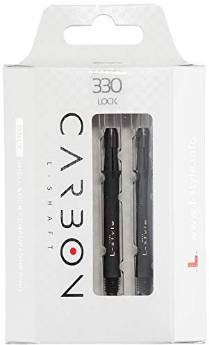L-Shaft Locked Straight Carbon Black 330 Dart Shaft Set of 3 by L-Style