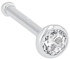 Amor Nasenpiercing 925 Sterling Silber Damen Piercingschmuck, mit Zirkonia synth., 0,6 cm, Silber, Kommt in Schmuck Geschenk Box, 9037469