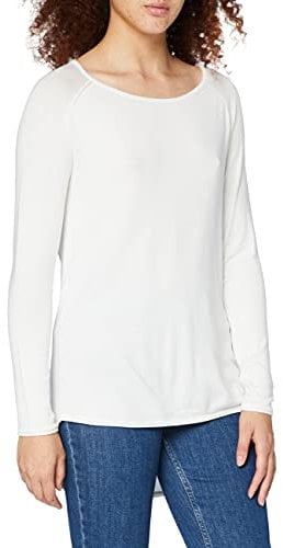ONLY Mila Lacy L/S Long Pullover Knt T-Shirt Donna, Bianco (Cloud Dancer), X-Small
