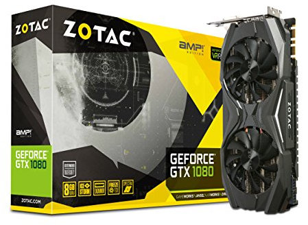 ZOTAC GeForce GTX 1080 8GB AMP! Edition ZT-P10800C-10PThree DP + HDMI + DVI Scheda Video Gaming VR Ready