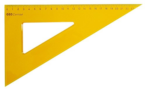 Aristo AR22625 Contrast Dreieck 60° (Hypotenuse 30 cm, Tuschekanten, Kunststoff) kontrastverstärkendes orange