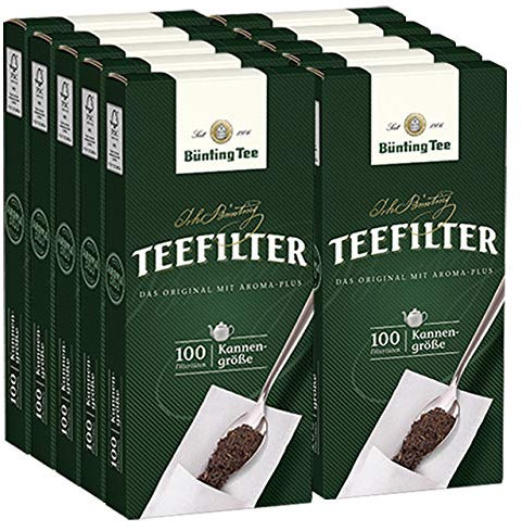 Bünting Tee Teefilter Kannengröße 10er Pack – Aroma-Plus – 10 x 100 Stück