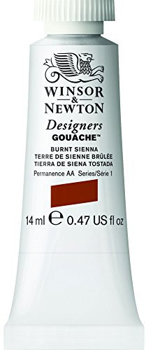 Winsor & Newton Designers Gouache - Peinture Gouache pour le Dessin, L'illustration, le Design - Aquarelle Opaque, Tube de 14ml, Couleur Terre De Sienne Brulee