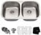 Kraus KBU22 32 inch Undermount 50/50 Double Bowl 16 Gauge Stainless Steel Kitchen Sink