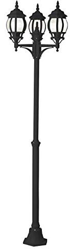 BRILLIANT Lampe Istria Außenstandleuchte 3flg schwarz | 3x A60, E27, 60W, geeignet für Normallampen (nicht enthalten) | IP-Schutzart: 23 - regengeschützt
