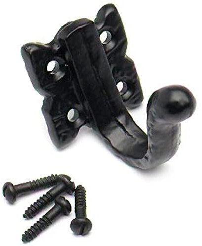 Merriway® BH00523 Antique Single Robe Hook - Black