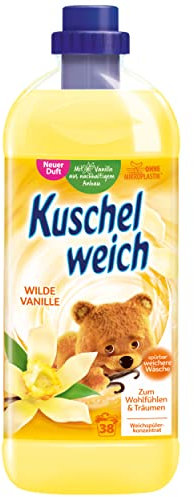 Kuschelweich Weichspüler, 6x 1 Liter, Wilde Vanille (ehemals Sommerliebe) Weichspueler 6000ml für 168 Anwendungen
