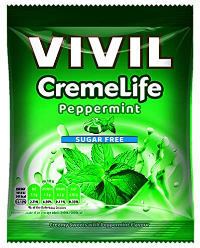 Vivil Crème Life Classic Sugar Free Peppermint & Vanilla Crème 60g
