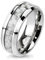 Tapsi´s Coolbodyart® Unisex Ring Titan silber Carbon Fiber Inlay 69 (22)