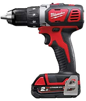 Milwaukee M18 BDD- 202C Perceuse Simple Électrique sans fil 18 volts/2 amps Mandrin Autoserrant Noir/Argenté