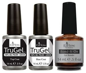 EZ Flow Trugel UV/LED Gel Polish - - A to Z Collection - Choose your colours (Top Base and Bonder)