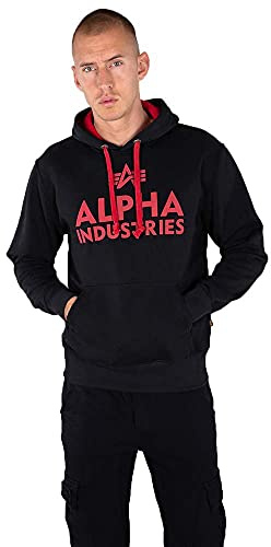Alpha Industries Damen Foam Print Hoody Kapuzensweat Für Herren Kapuzenpullover, Negro, L EU