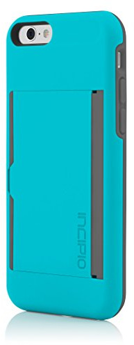Incipio STOWAWAY Coque de Protection avec Rangement pour Cartes et Billets pour l'iPhone 6/6s - Anthracite/Cyan