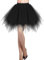 DRESSTELLS Karneval Kostüm Tüllrock Schwarz Tütü Rock Fasching Cosplay Röcke Kurz 80er Party Unterrock Ballett Tanzkleid Petticoat Black S