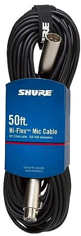 Shure C50J 50-Feet Hi-Flex cromado conectores de cables XLR