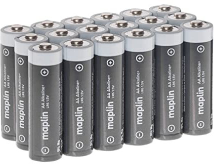Maplin 18x AA LR6 1.5V Alkaline Batteries 7 Year Shelf Life High Performance