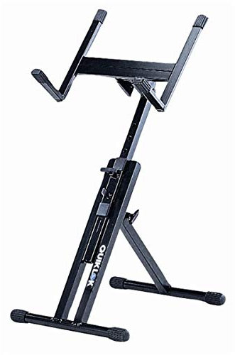 QUIK LOK - QL/640 SUPPORTO PER AMPLIFICATORE Supporto Amplificatore, Piattaforma Orientabile, Altezza Regolabile 31.5/63 cm, Colore Nero