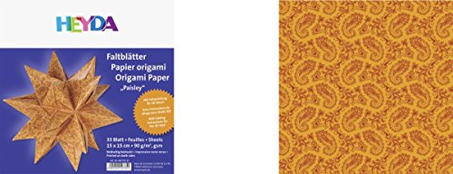 HEYDA Origami Faltblätter Paisley, (B) 150 x (H) 150 mm VE=1