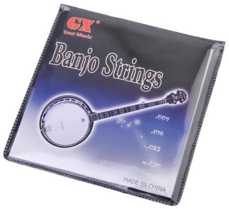 Generic 4 Saiten für 4-String Banjo, Saiten Stärken: 009, 016, 023, 030, Saitenmaterial: Legierter Stahl, Geeignet für 4-string Banjo
