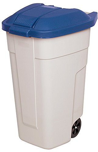 BRB Wertstoffsammler, Inhalt 100 Liter, Korpus beige, Deckel blau