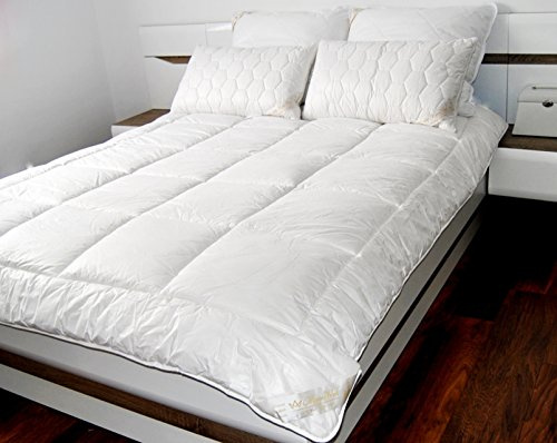Merino Wool Bedding TERMO DUO TWO IN ONE Pack of 2 Wool Duvets , Merino Wool Duvet / Quilt , King size Bed Cover DUO DUVET 220 x 230 cm 4-8-13.5 TOG - TWO IN ONE . Excellent Investment In Your Personal Comfort , NATURAL BEDDING Wool & Cotton KING SIZE BED BEDDING