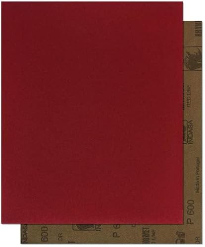 RHYNOWET Red Line BOGEN 230X280 P800-50 x Nassschleifpapier, Wasserdichte Schleifblätter, Schileifbogen für Polieren Holzmöbel, Metall, Stein, Auto, Glas