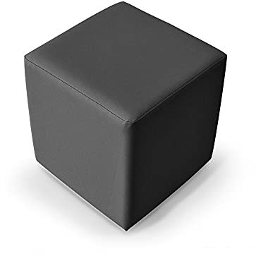 moebel-eins KUBUS Sitzwürfel Bandscheibenhocker Sitzhocker Fußhocker in grau 39x34x34 cm, grau