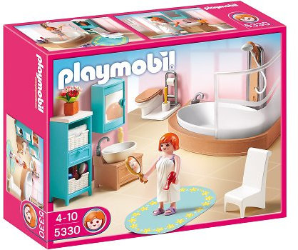 Playmobil - 5330 - Jeu de Construction - Salle de Bains avec Baignoire et Pare-Douche
