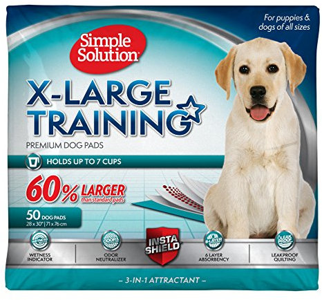 Simple Solution Einfache Lösung Extra große Hunde Training Pads, 28 x 30, 50 CT (Verpackung kann variieren)