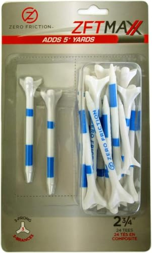 Zero Friction Unisex-Adult ZT15007 Golftees, Weiß/Blau, Einheitsgröße