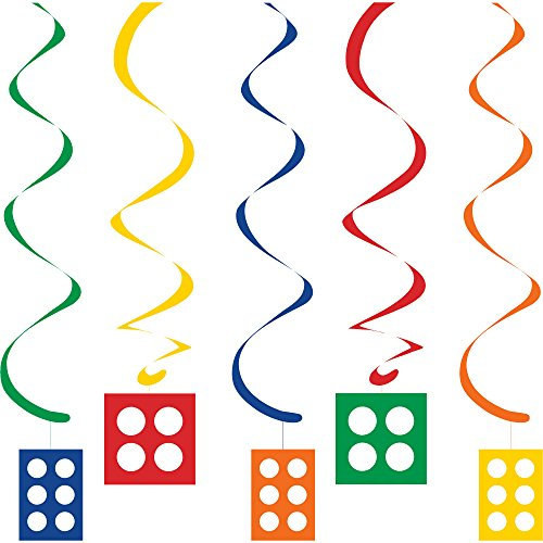 Creative Converting Building Blocks | Swirl Party Decorations 30 x 39 | 5ct