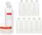 Octopus 10x 250 ml Kunststoffflaschen, HDPE Plastikflaschen mit weißem Klappverschluss, Leerflaschen mit weißem Scharnierverschluss, Rundflaschen inkl. Beschriftungsetiketten