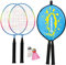 Schildkröt Federball Set Junior – 2 kurze Schläger für leichteres Treffen – 2 Federbälle – 3/4 Transporthülle – Badminton Set für Anfänger – Outdoor-Spielspaß für Kinder ab 4 Jahren