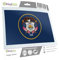 Kiwistar - Aufkleber - Utah Salt Lake City - Bundesstaat USA Autoaufkleber Sticker State Flagge