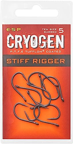 ESP Cryogen Stiff Rigger Carp Fishing Hooks: 8