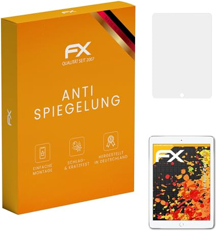 atFoliX Displayfolie kompatibel mit Apple iPad Pro 9,7 Schutzfolie, entspiegelnde und stoßdämpfende FX Folie (2X)