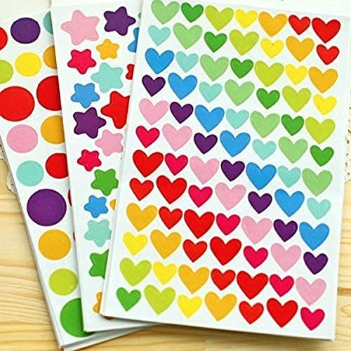 PuTwo Sticker, Aufkleber, Aufkleber Kinder, Sticker Mädchen, Fotoecken 18 Stück Selbstklebende Aufkleber Bunte Fotoecken für Foto Alben
