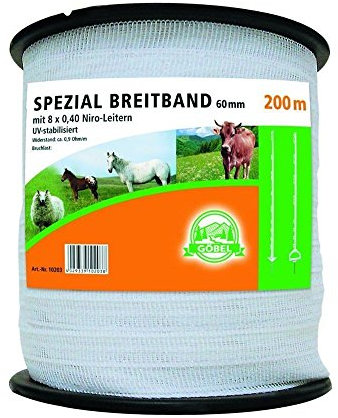 Weidezaun-Band, 40mm, M240, Weiß