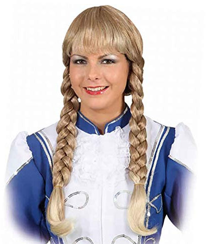 Perücke Garde-Tanzperücke, mittelblond (ca. 60 cm lang)