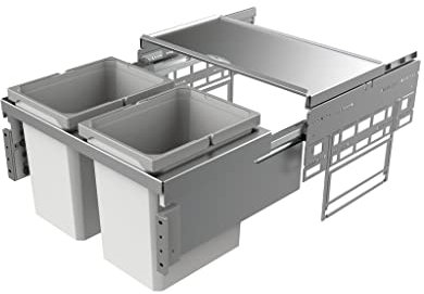Naber, Cox® Base K1 600-2. Abfallsammler, hellgrau, Höhe 360 mm