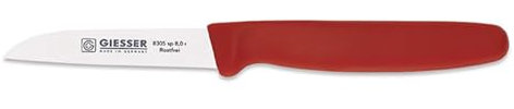 Giesser seit 1776 - Made in Germany - Gemüsemesser rot, Klinge 8 cm, rutschfest, kleines Küchenmesser spülmaschinenfest, rostfrei