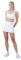 Sportkind Mädchen & Damen Tennis, Hockey, Golf Basic Skort, Rock mit Innenhose, atmungsaktiv, Weiss, Gr. S