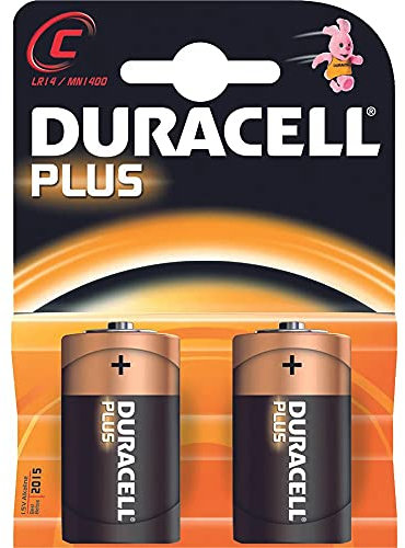 Blister 2 piles duracell plustype lr14 - c -