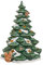 Goebel X-Mas-Figur Verschneiter Tannenbaum aus Steingut Mehrfarbig, Maße: 17cm x 16,5cm x 23,5cm, 66-701-65-7
